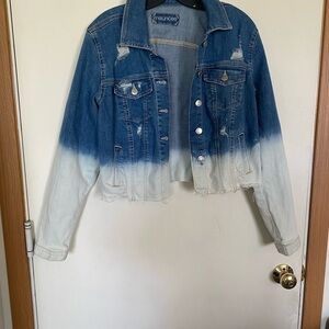 Maurice’s large cropped ombré jean jacket